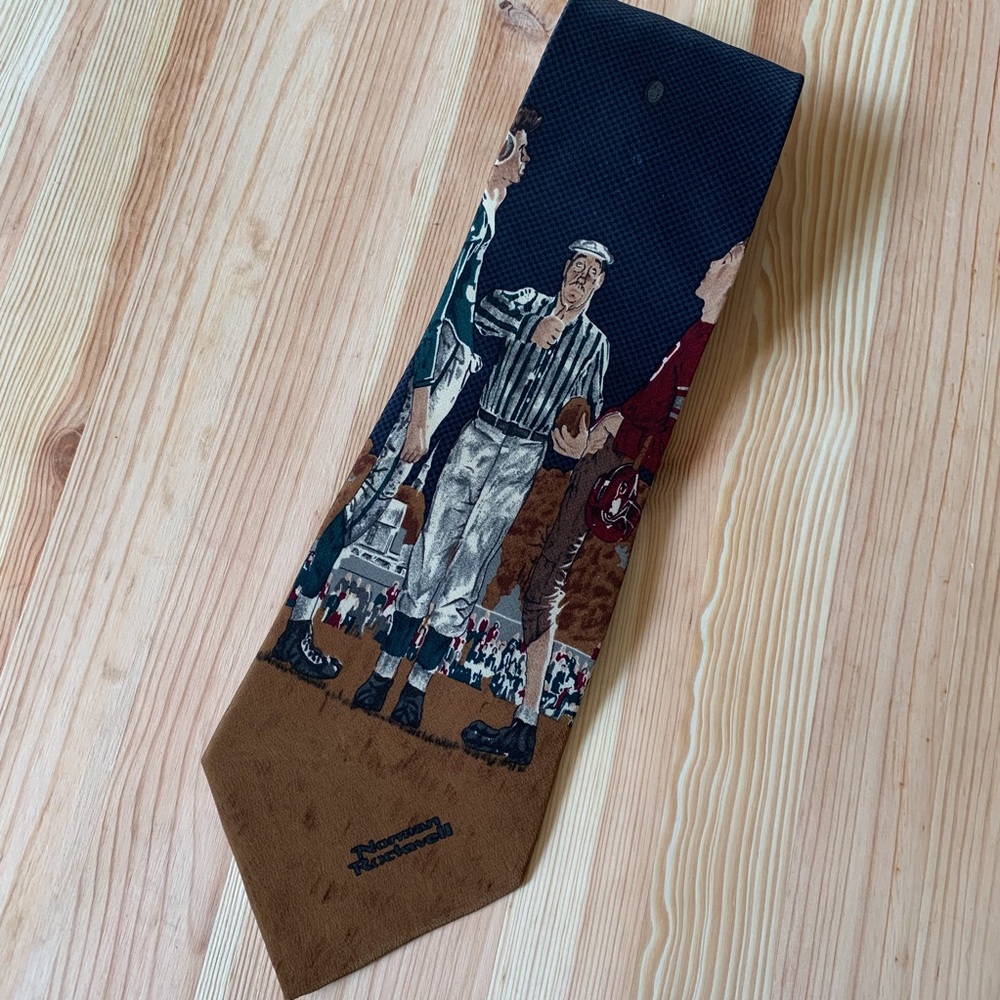 Norman Rockwell tie. 100% silk